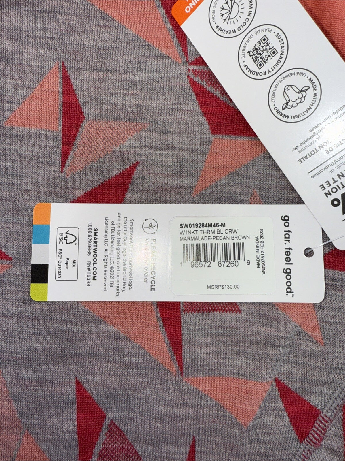 $130 Smartwool Women’s Intraknit Thermal Merino Base Layer 1/4 Zip-Coral-Small