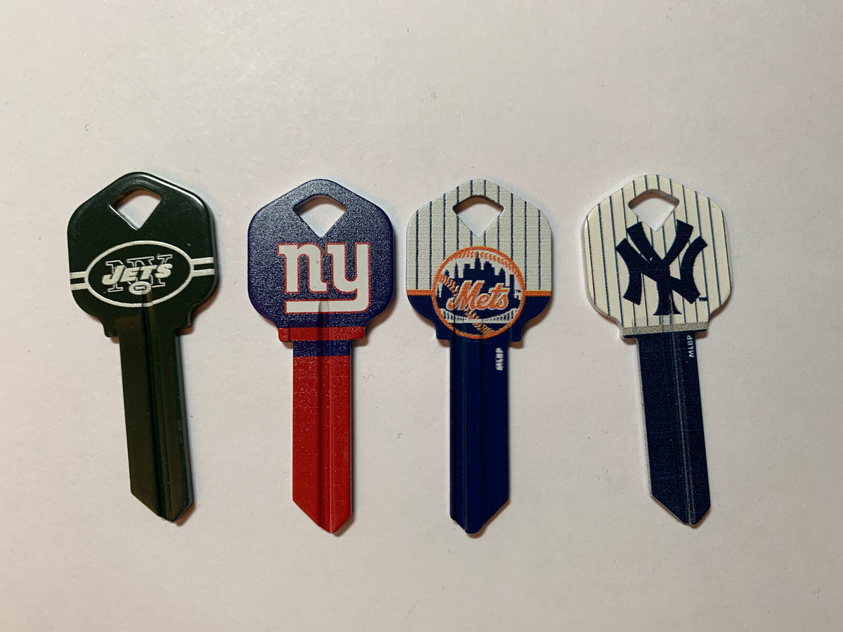 Lot 4 Keys House or Office Blank KW1 - New York 1 Jets 1 Giants 1 Mets 1 Yankees
