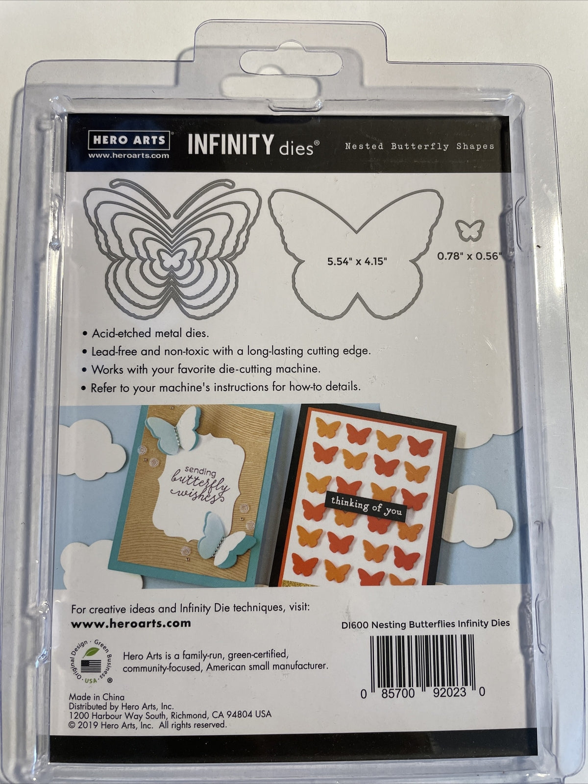 Hero Arts Infinity Dies Nesting Butterflies infinity Dies DI600