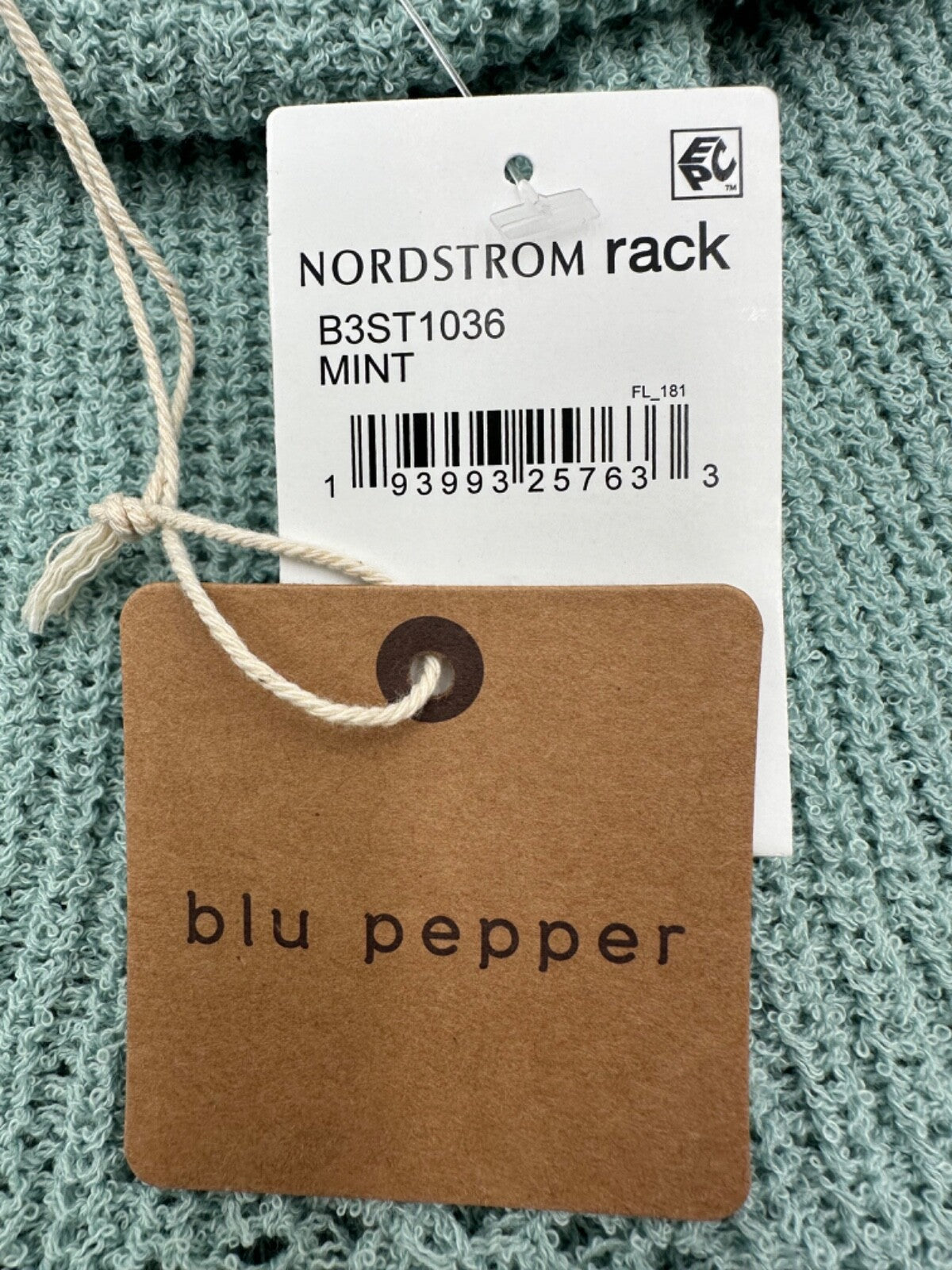 $68 Blue Pepper Women’s Tank Top- Mint Green- Small- New With Tank