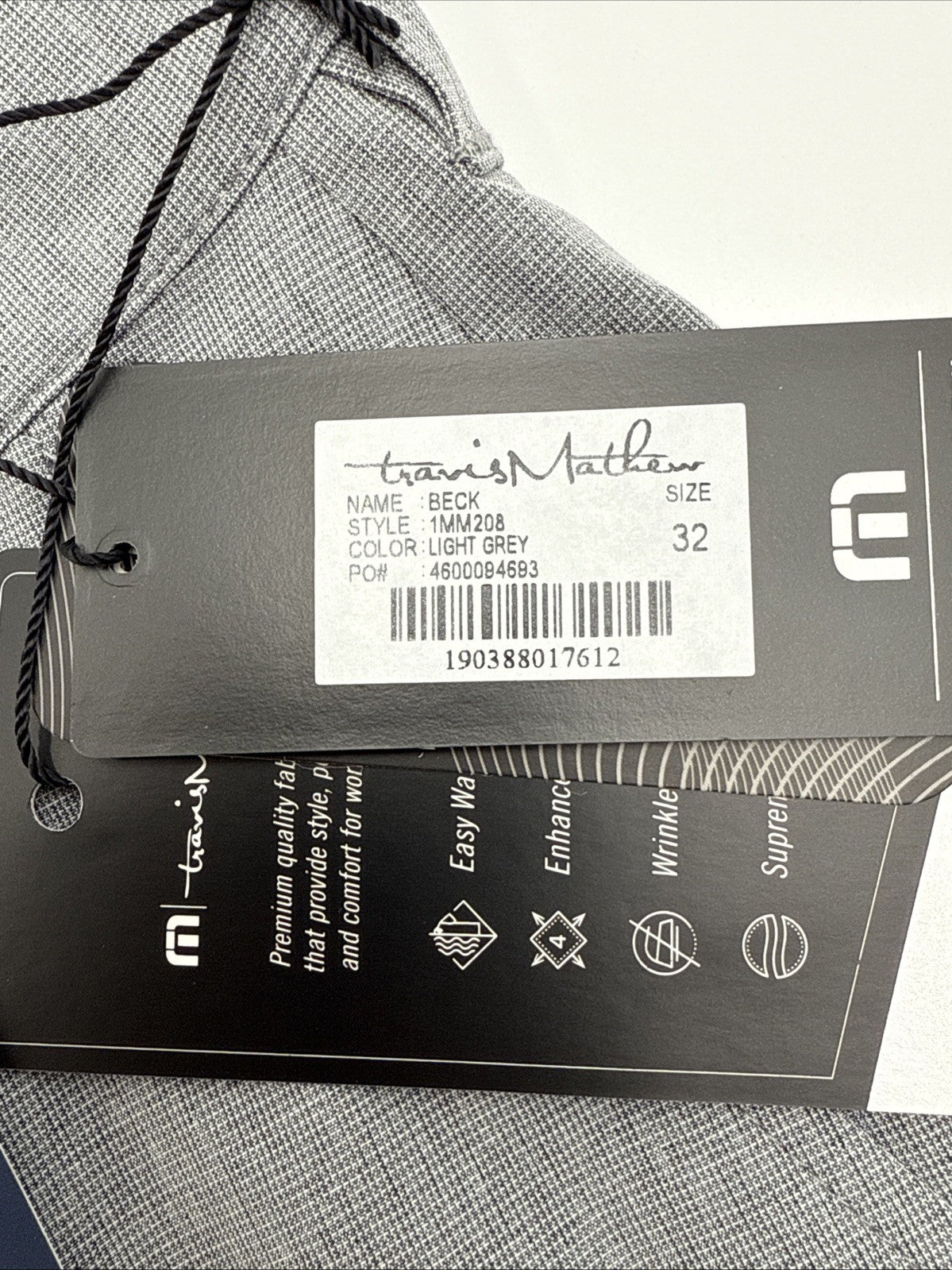 $85 Travis Mathew Men's Beck Shorts Stretch Waistband - Light Grey-Size: 32- New