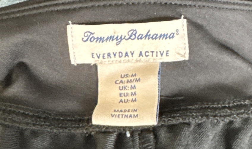$109 Tommy Bahama Women’s Active Knit Stretch Pull On Pants-Black- Medium