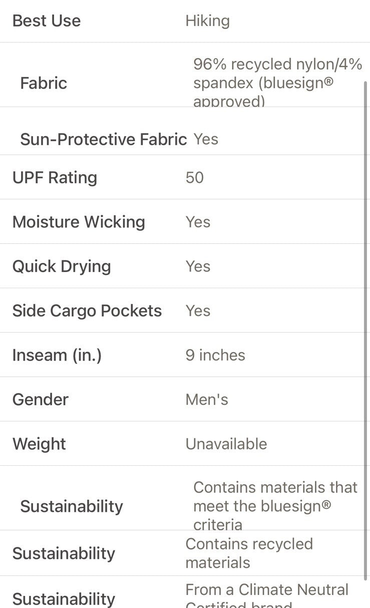 $60 Rei Men’s Sahara Cargo Shorts Belted Hiking Outdoor-Burlap Beige-30W- New
