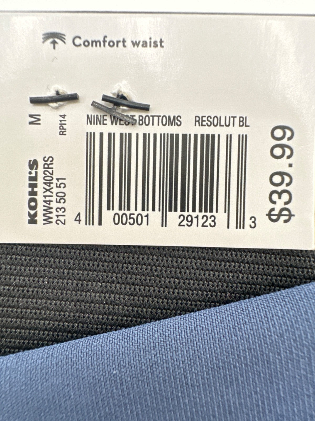 Nine West Women's High Rise Pull On Straight Ankle Pant-Resolute Blue-Medium-New