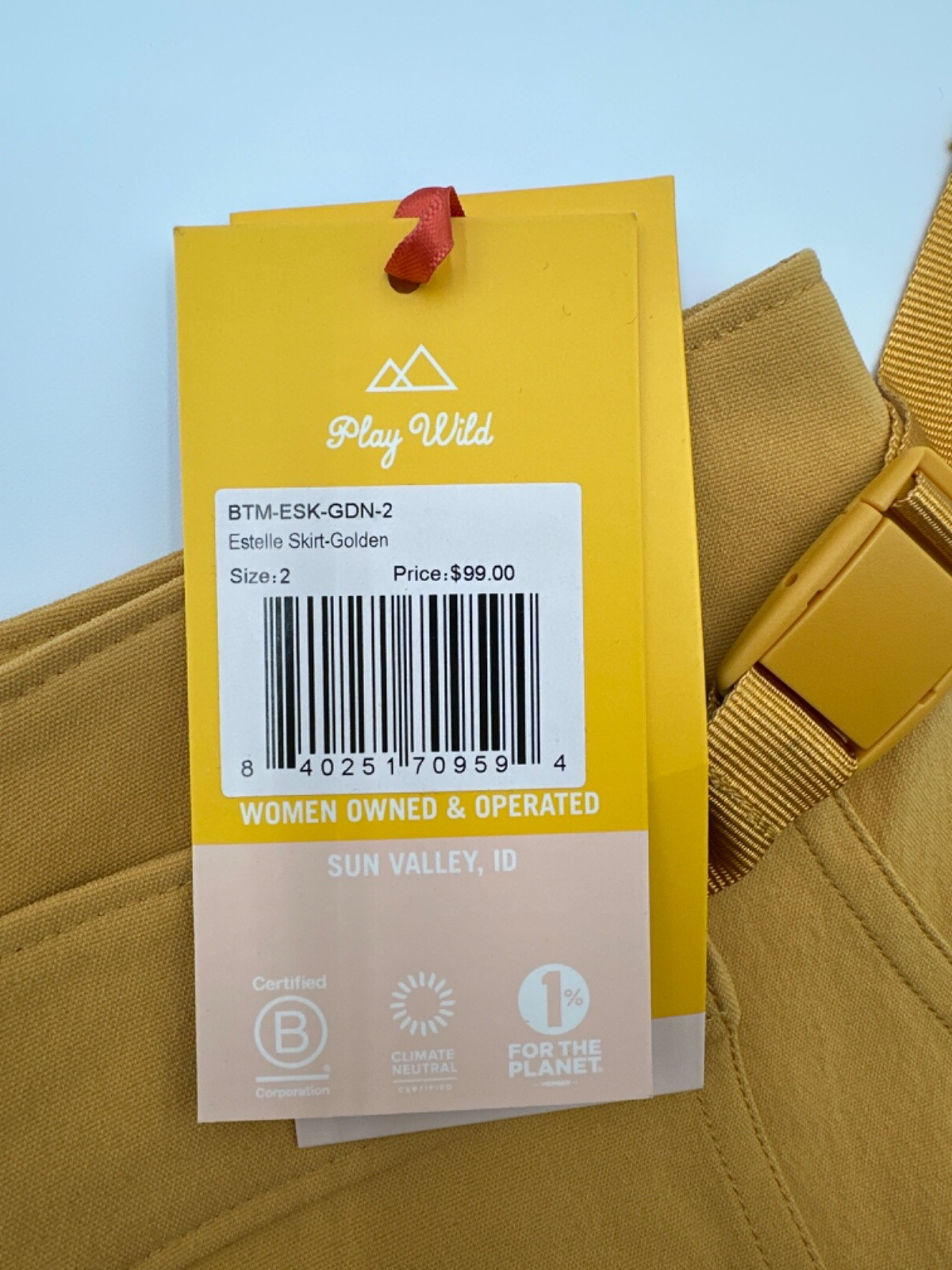 $99 WILD RYE Women’s Estelle Skirt - BTMESKGDN2 - Golden Yellow - Size 2 - New
