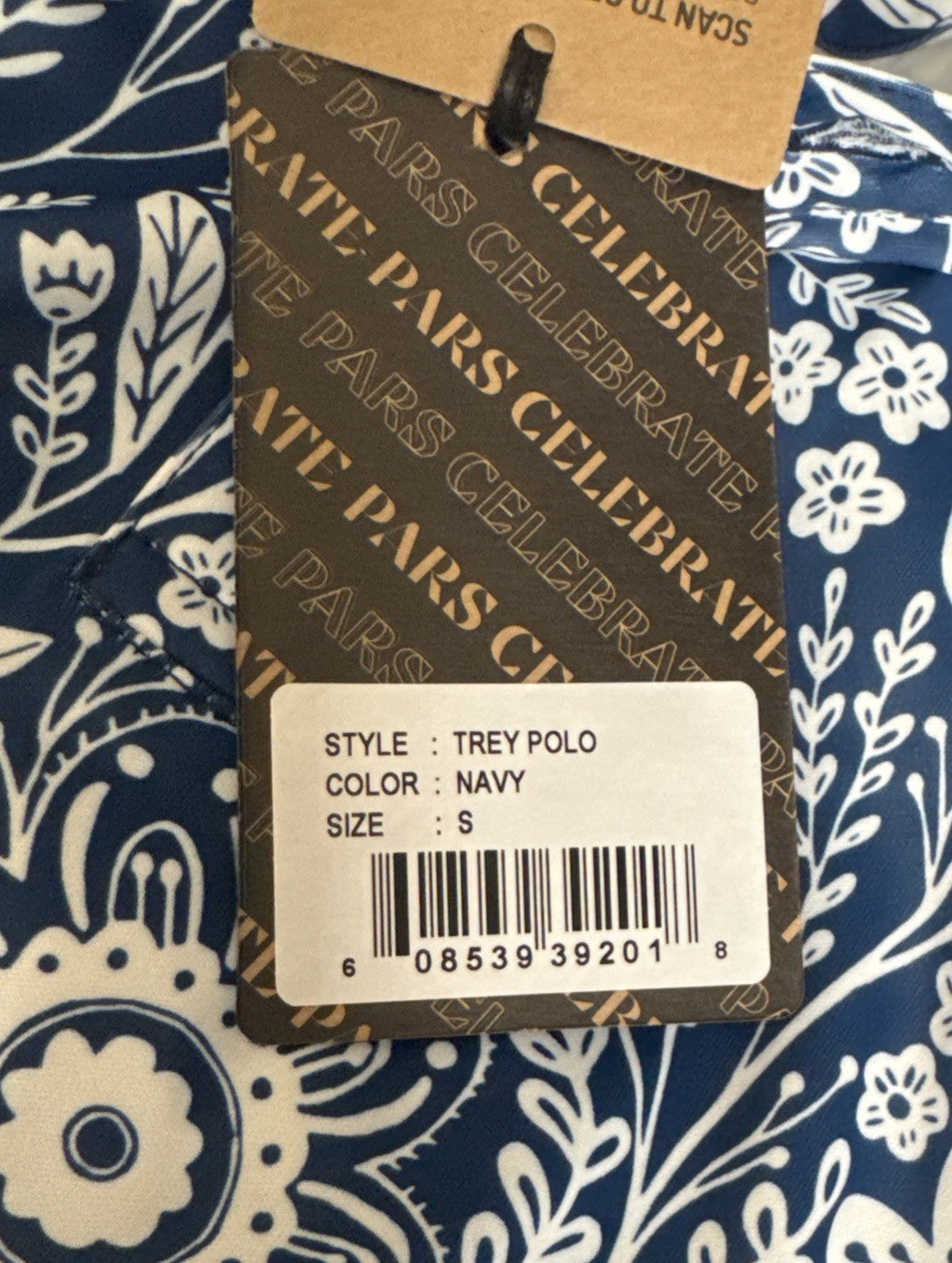 $65 Swannies Men’s Golf Trey Polo Shirt- Navy/White- Small - New Tags