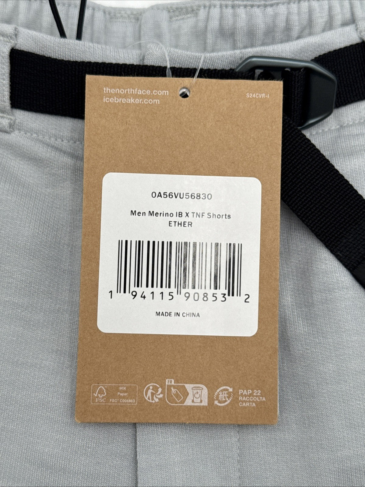 $175 The North Face Icebreaker Men's Merino Blend Shorts - Ether - Size 30 - New