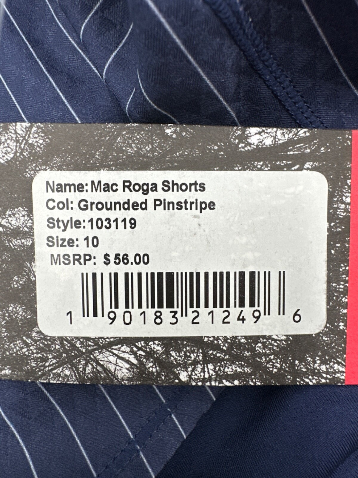 $56 Oiselle Women's Mac Roga Lined Running Shorts - Grounded Pinstripe -Size 10