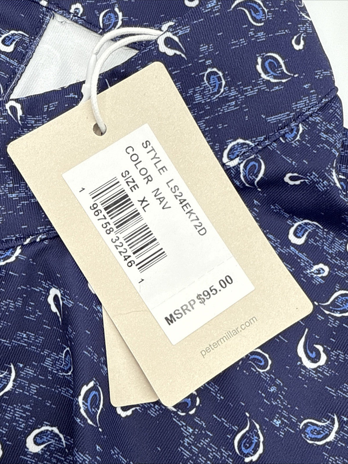 $95 Peter Millar Women’s Scottie Tossed Print Sleeveless Top- Navy Blue- XLarge