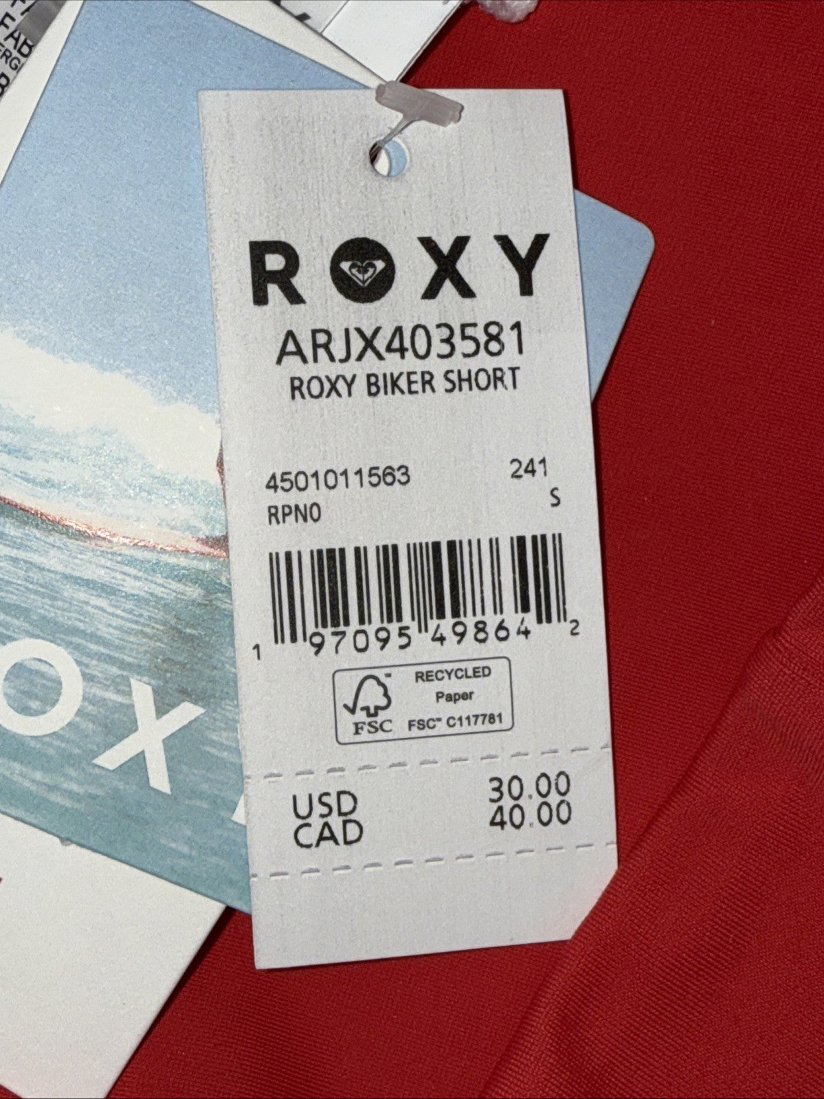 $30 Roxy Women’s Scarlett Swim Biker Shorts - Scarlett - Small - New With Tag