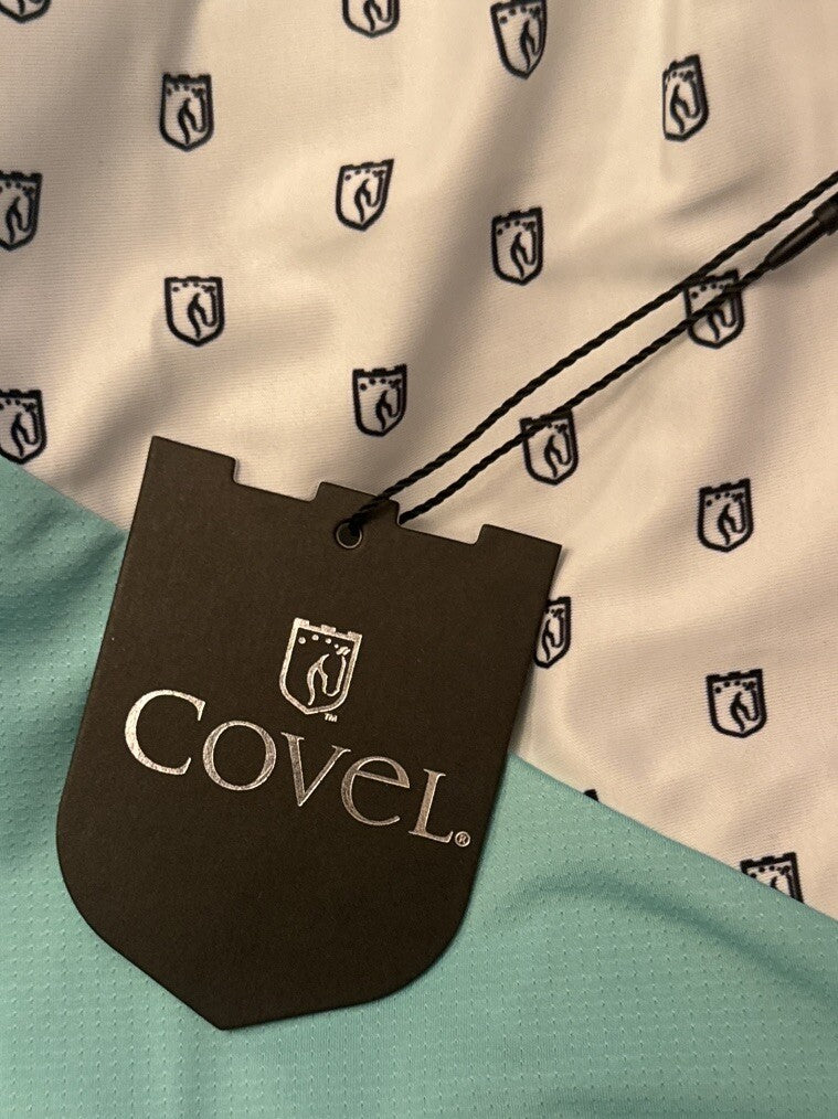 Covel Men’s Rick Oasis Crest Polo Golf Shirt - Mint Green- Large- NWT