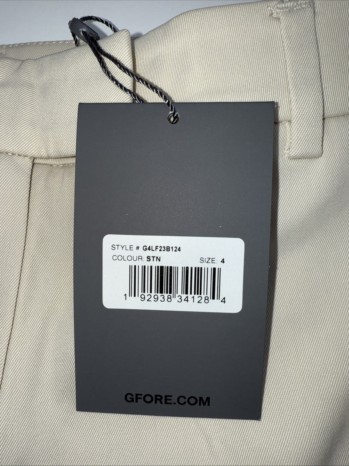 $140 G/FORE Women’s-Stretch Tech Side Stripe Twill Golf Trouser-Tan/Blue-Size 4