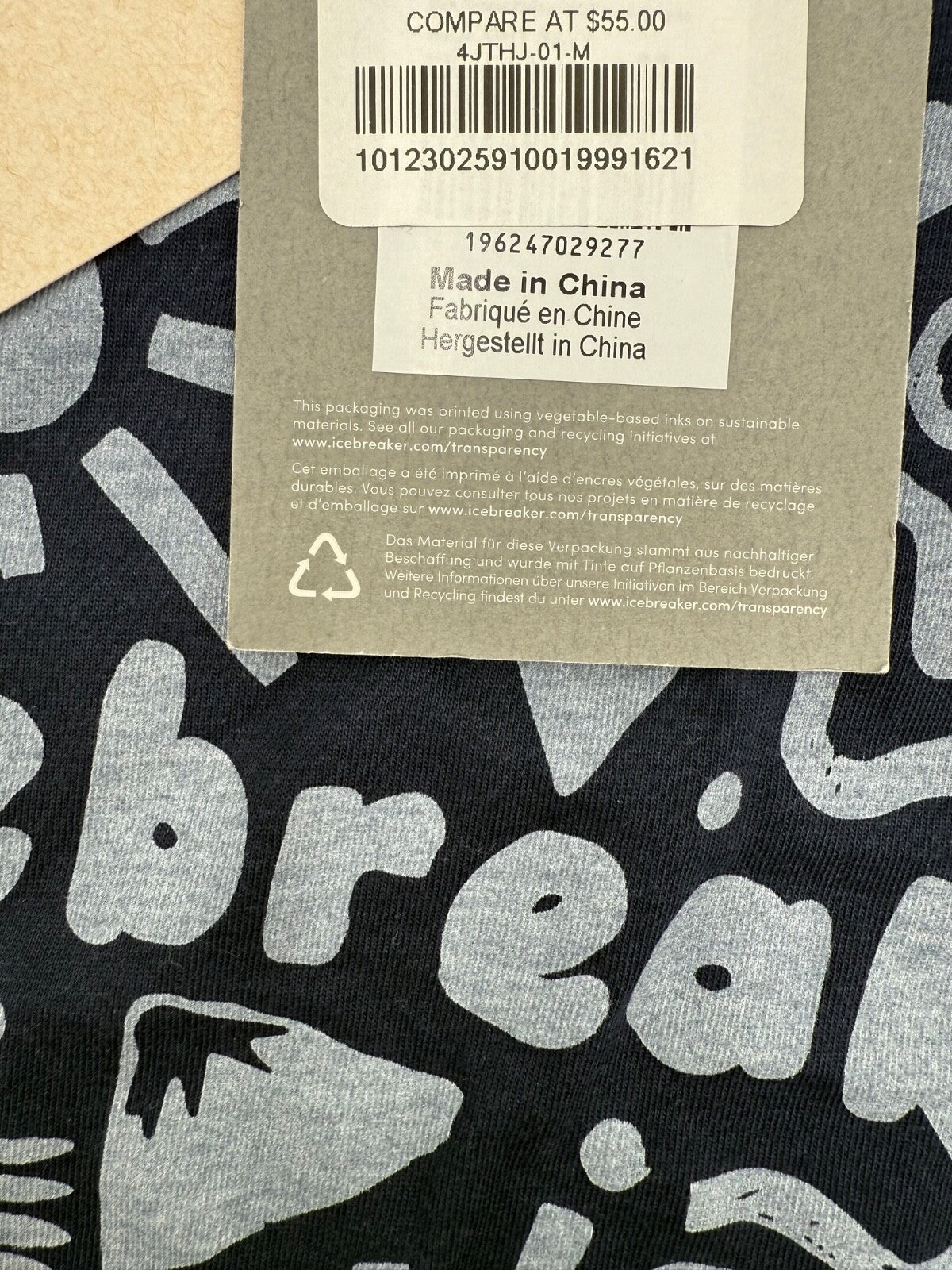 $55 Icebreaker Men’s- Tencel Cotton Short Sleeve-Midnight Navy-Medium-New Tag