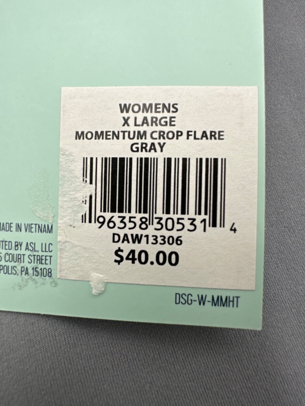$40 DSG Women’s Momentum Crop Flare Pants - Gray - XLarge - New With Tags