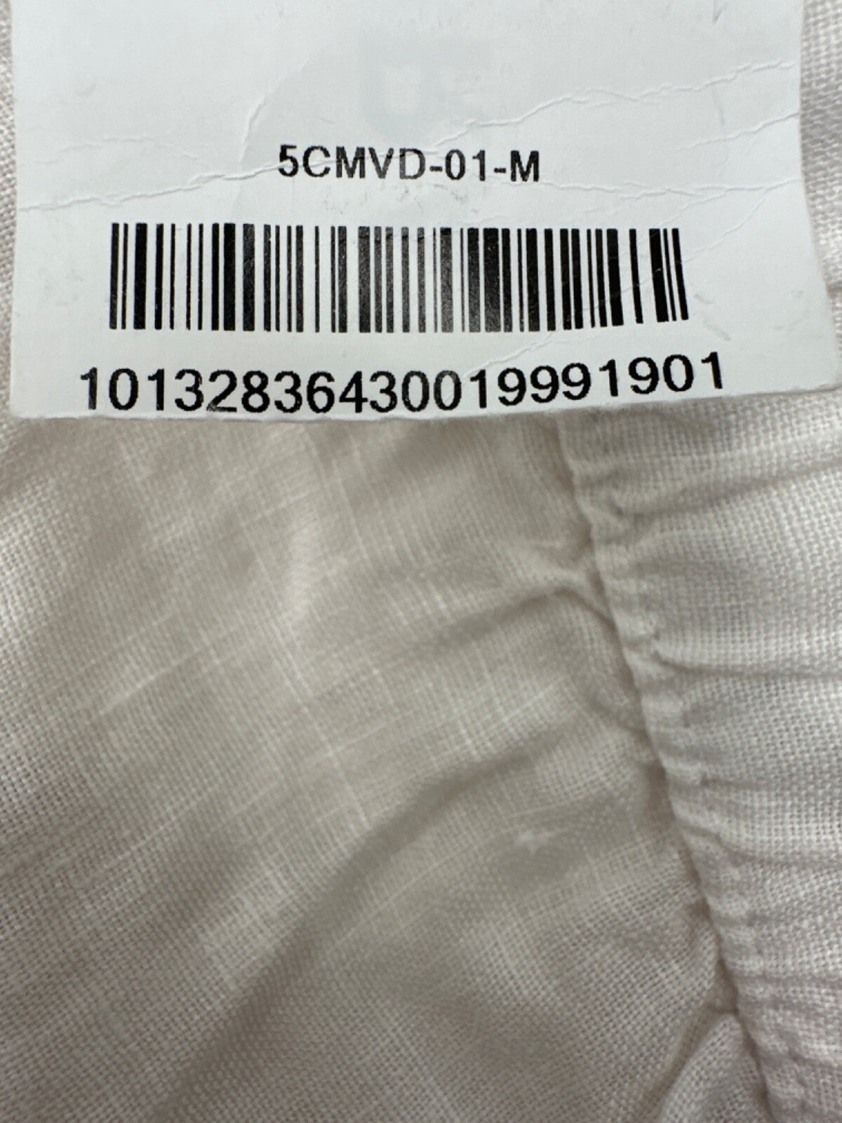 $89 Nicole Miller New York Solid Linen Joggers - Coconut Milk - Medium -New Tag