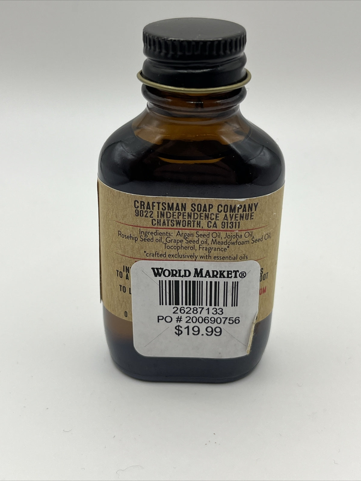 Craftsman Soap Co. Beard Oil-Sandalwood Spice- 10ml 1 Fl Oz - Fresh