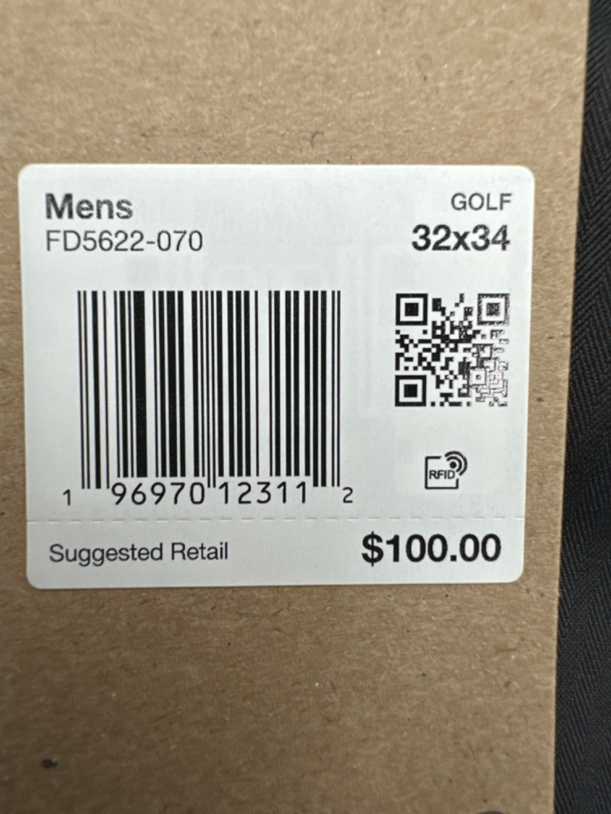 $100 Nike Men's Slim Fit Golf Pants - Dark Smoke Grey - 32Wx34L - New With Tags