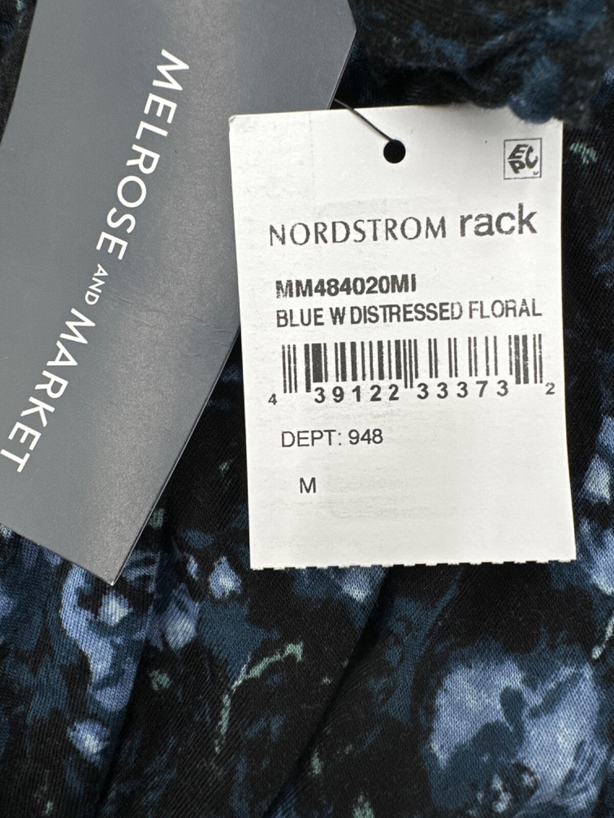 $72 Melrose And Market Women’s Off The Shoulder Top-Floral Blue-Medium-New
