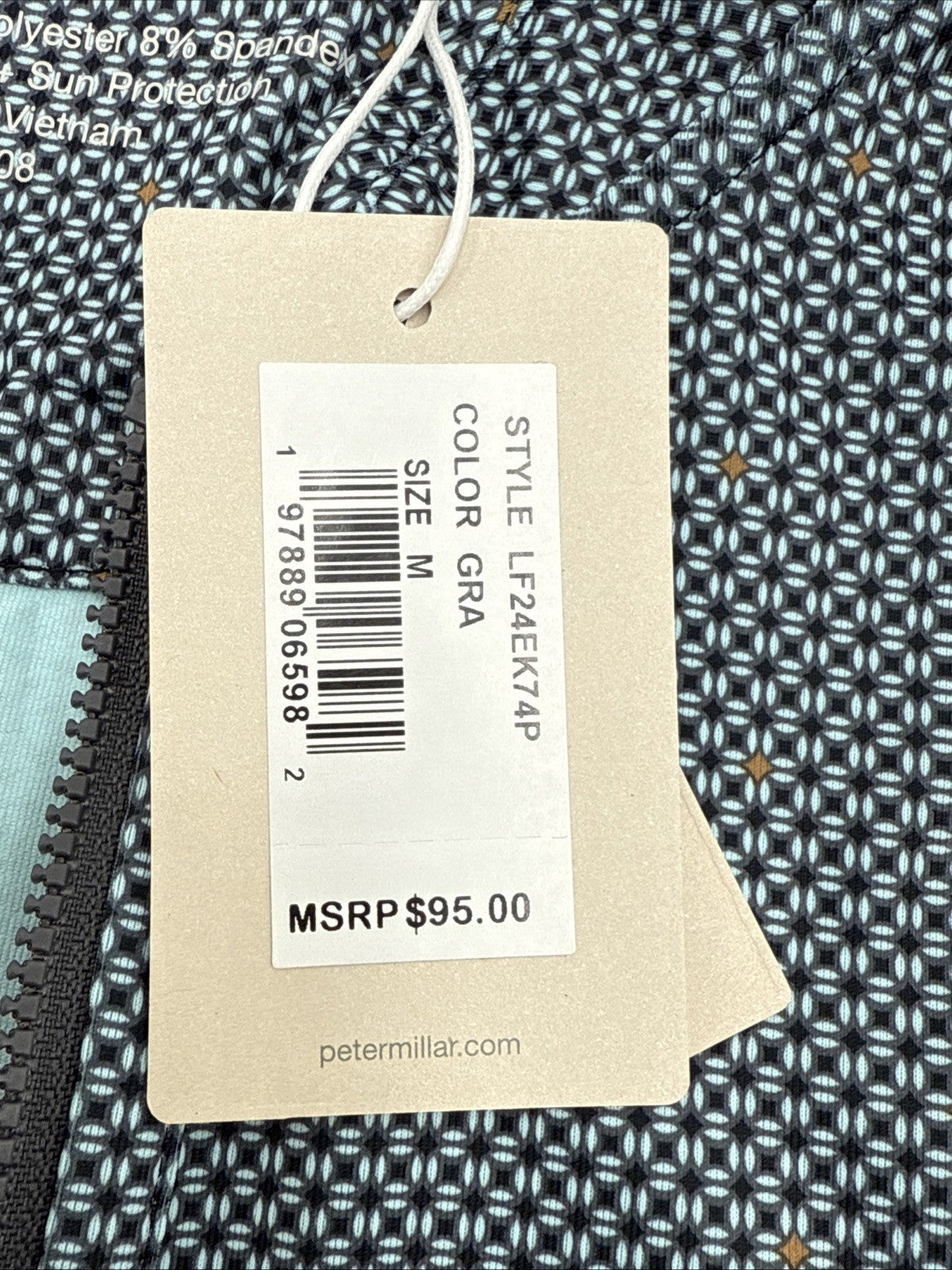 $95 PETER MILLAR Women’s Shirley Sleeveless Zip Polo-Graphite -SIZE: Medium-New