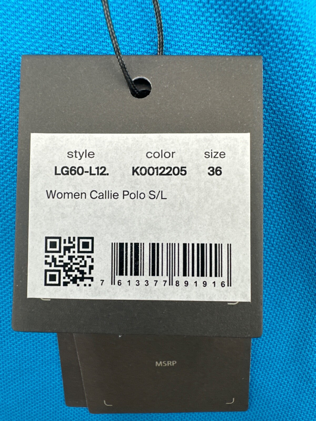$99 Kjus Women's Callie Sleeveless Zip Polo - Blue - Size Small - New With Tag
