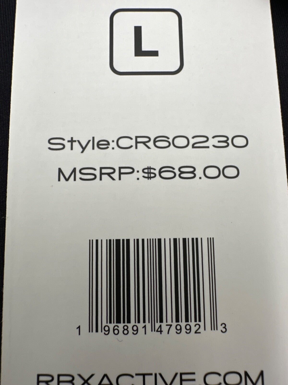 $68 RBX Women's Capri Leggings - CR60230 - Black - Large - New With Tags