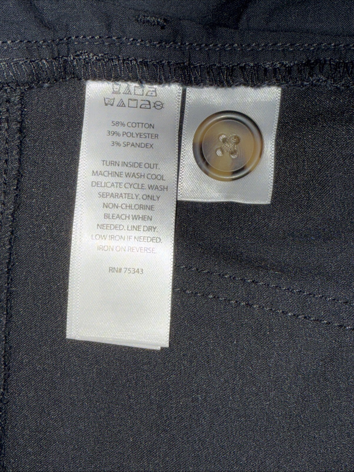 $99 Daniel Hechter Straight Fit Chino 5 Pocket Pants Jeans-Black- 32W 30L-New