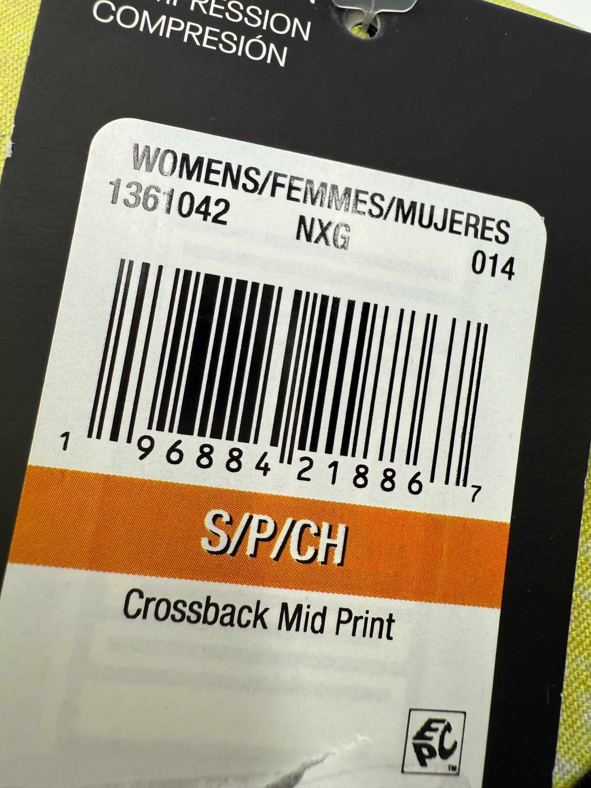 $40 Under Armour Women’s-Mid Crossback Printed Sports Bra-Multicolor-Small-New