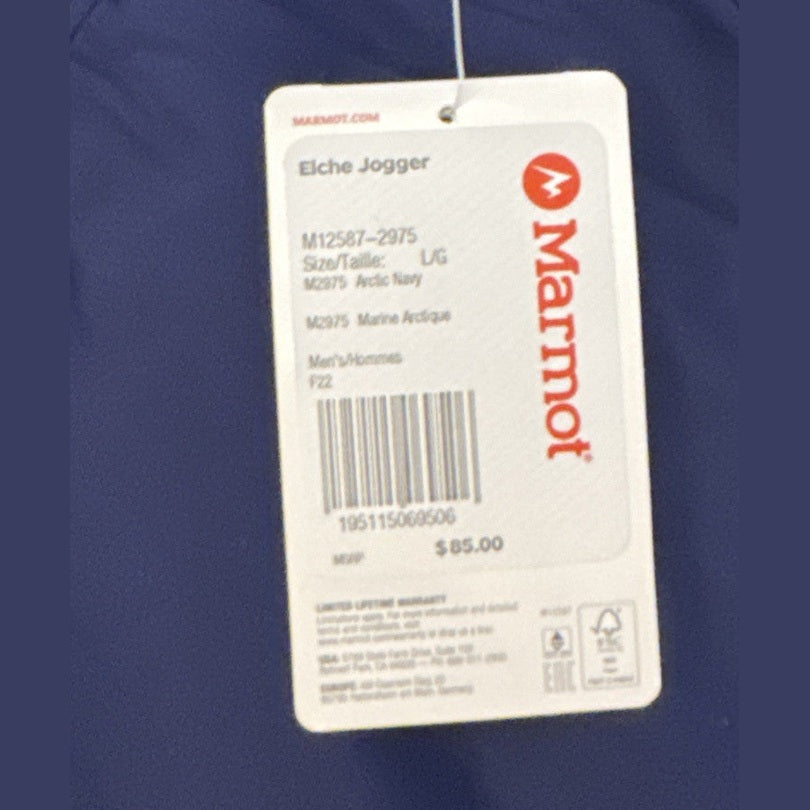 $85 Marmot Men’s Elche Jogger - Arctic Navy- Large - New