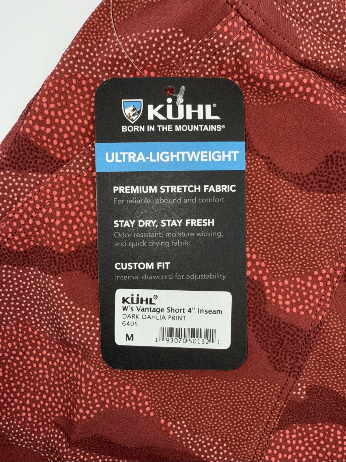 Kuhl Women’s Vantage 4” Shorts UPF 50+ Outdoor Casual - Dark Dahlia-Large -New