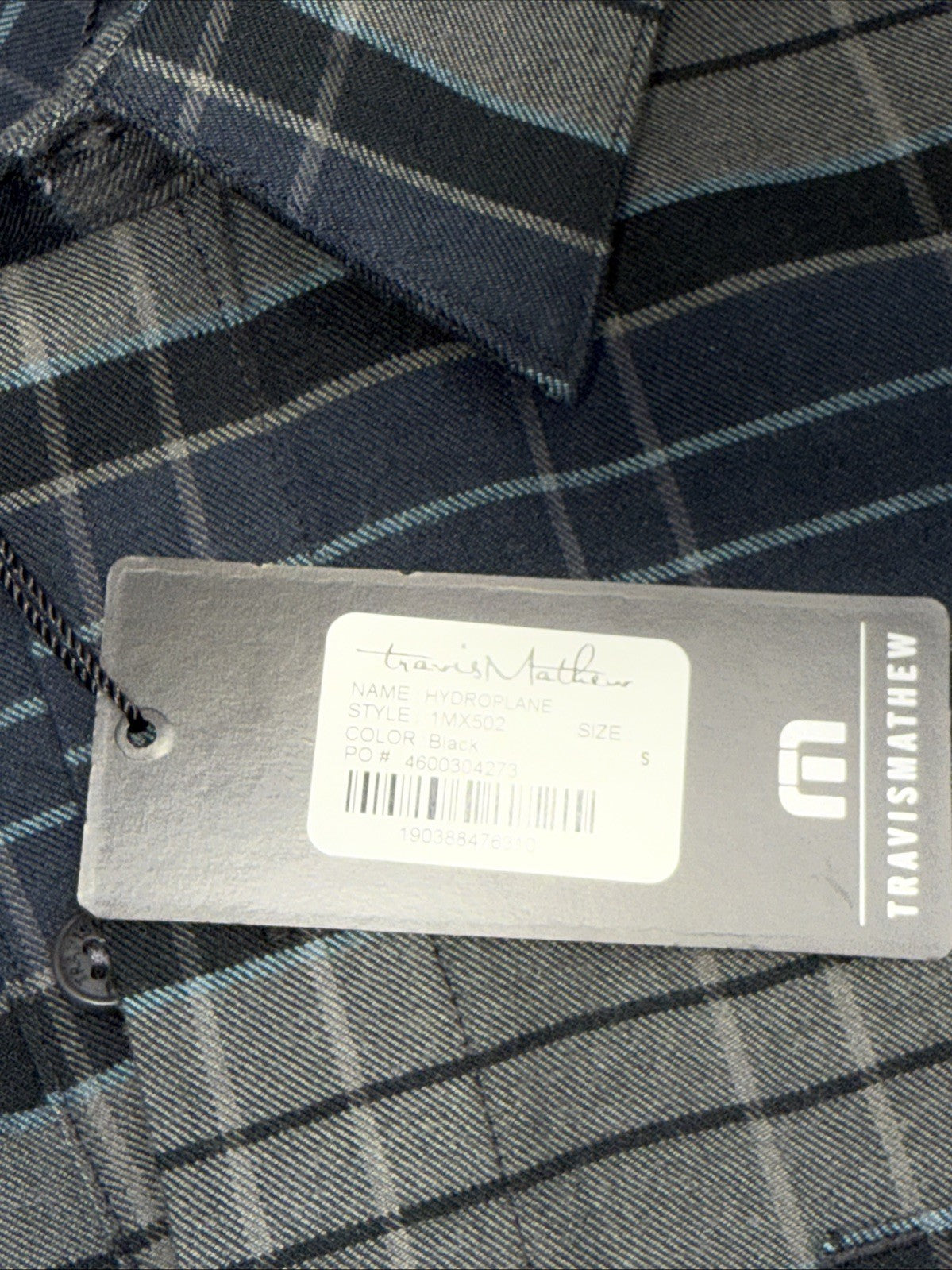 $145 Travis Mathew Men’s Button Long Sleeve Plaid Shirt-Hydroplane -Small-New