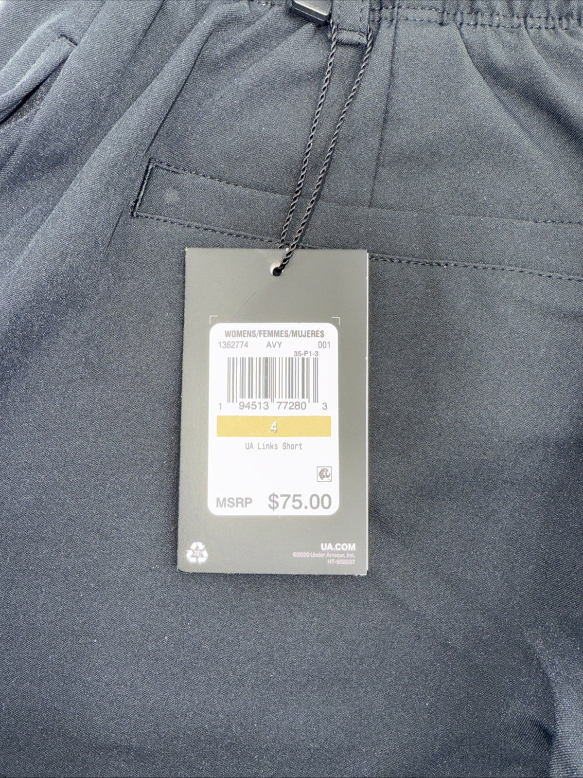 $75 Under Armour Women’s Links Golf 9” Shorts- Black - Size: 4 (28/29”W) - NEW