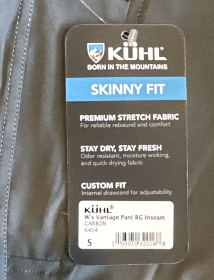 $89 Kuhl Women’s Vantage Pull on Lightweight Hiking Pants-Carbon-Size:Small- New