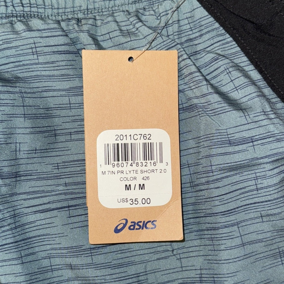 Asics Men's 7in PR Lyte Lined Short 2.0 - Foggy Teal/Black - Medium