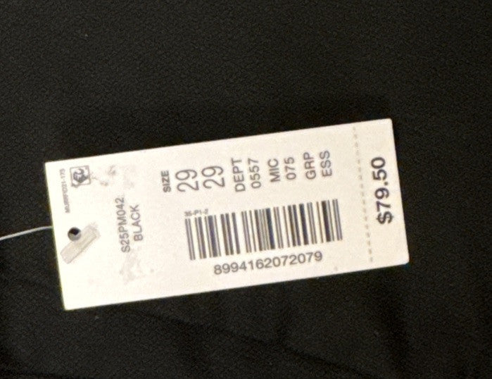 Murano Men’s Evan Extra Slim Fit Flat Front Dress Pants-Black- 29W 29L