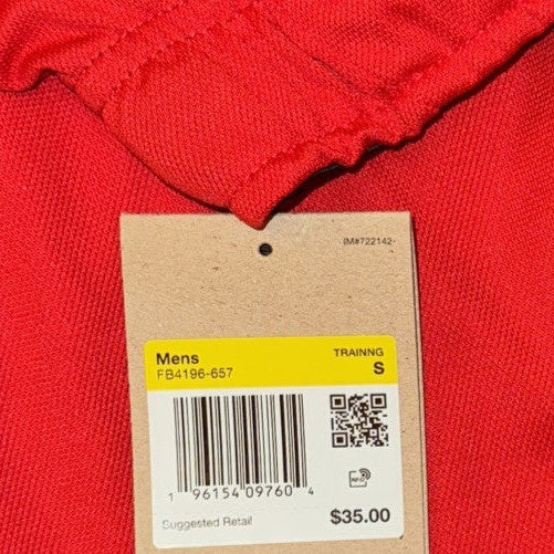 $35 Nike Men's Dri-Fit 7” Unlined Training Shorts - Red- Size: Small- NEW