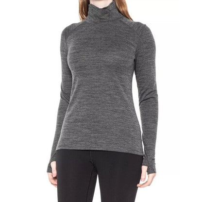 $95 Terramar Woolskins 2.0 Merino Wool Base Layer Turtleneck- Grey - Medium-New