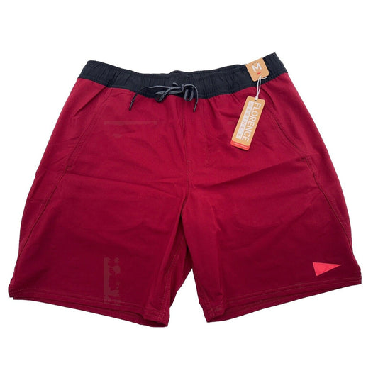 $70 Florence Marine X Burgee F1 All Purpose 7" Shorts - Maroon- Medium - NEW Tag