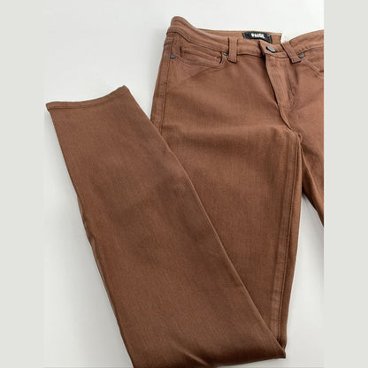 PAIGE Women’s Hoxton Ankle Skinny Jean High Rise Luxe Coated-Dust Tan-Size: 27