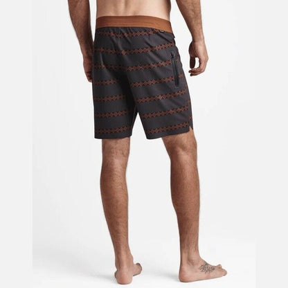 $89 Roark Men’s The Passage Primo Boardshorts Trunks Drawstring-Char Brown-36W