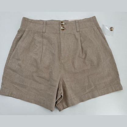 $37 LC Lauren Conrad High Rise Soft Pleated Front Shorts-Papyrus-Size: 10 New