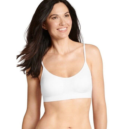 Jockey Modern Women’s MicroStretch Seamfree Cami Strap Bralette 2404 White-Large