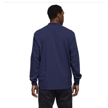 $70 Adidas Men's Lightweight Long Sleeve 1/4 Zip Pullover - Navy Blue-Medium-New