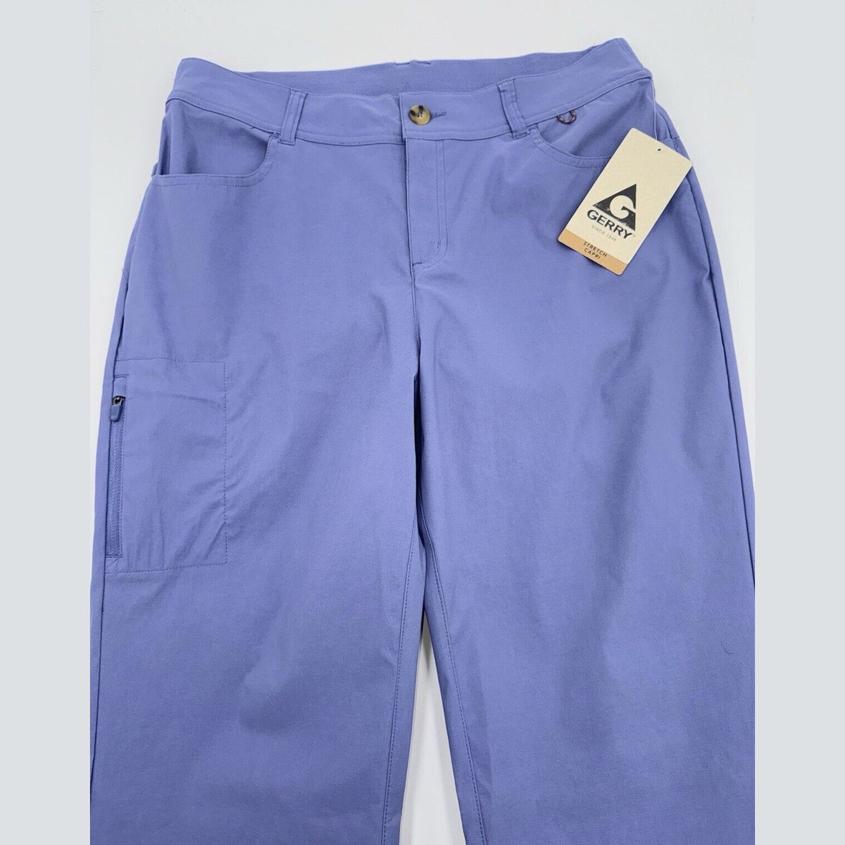 $75 Gerry Women's Lake Revive Stretch Capri Pants- Echo Blue- Medium- New Tag