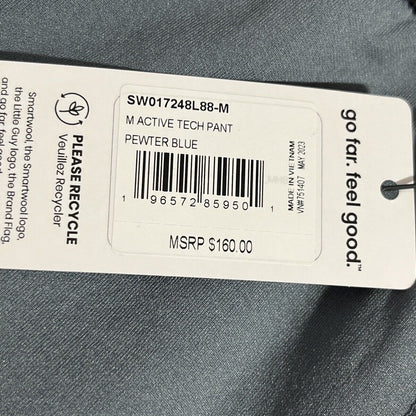 $160 Smartwool Men’s Active Tech Fleece Pants - Pewter Blue- Medium- New Tags