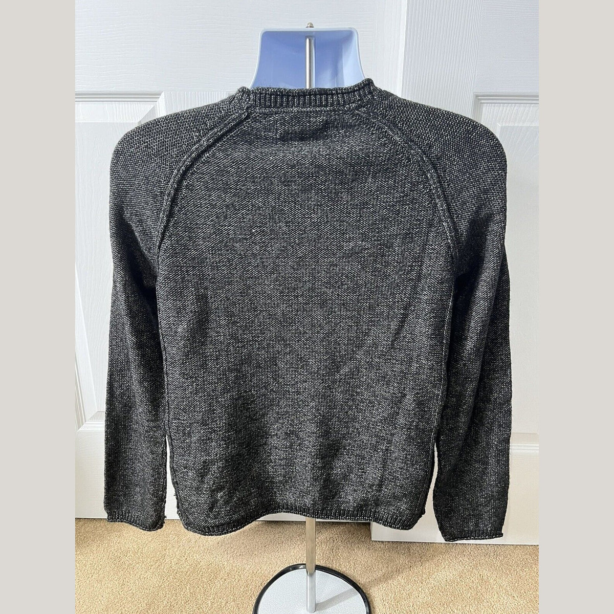 And Now This Mens Waffle-Knit Crew Neck Pullover Sweater-Black-Small-New Tag $50