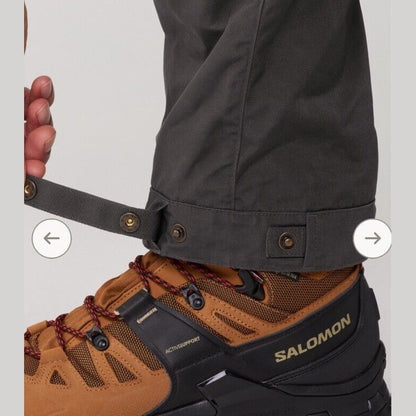 $180 Fjallraven Men's Vidda Pro Ventilated Trousers-Dark Grey Black-EU 48-32”