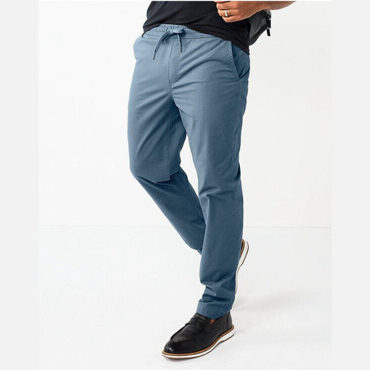Sonoma Men’s Slim Fit Pull On Drawstring Pants - Turnberry Blue- Small- New Tag