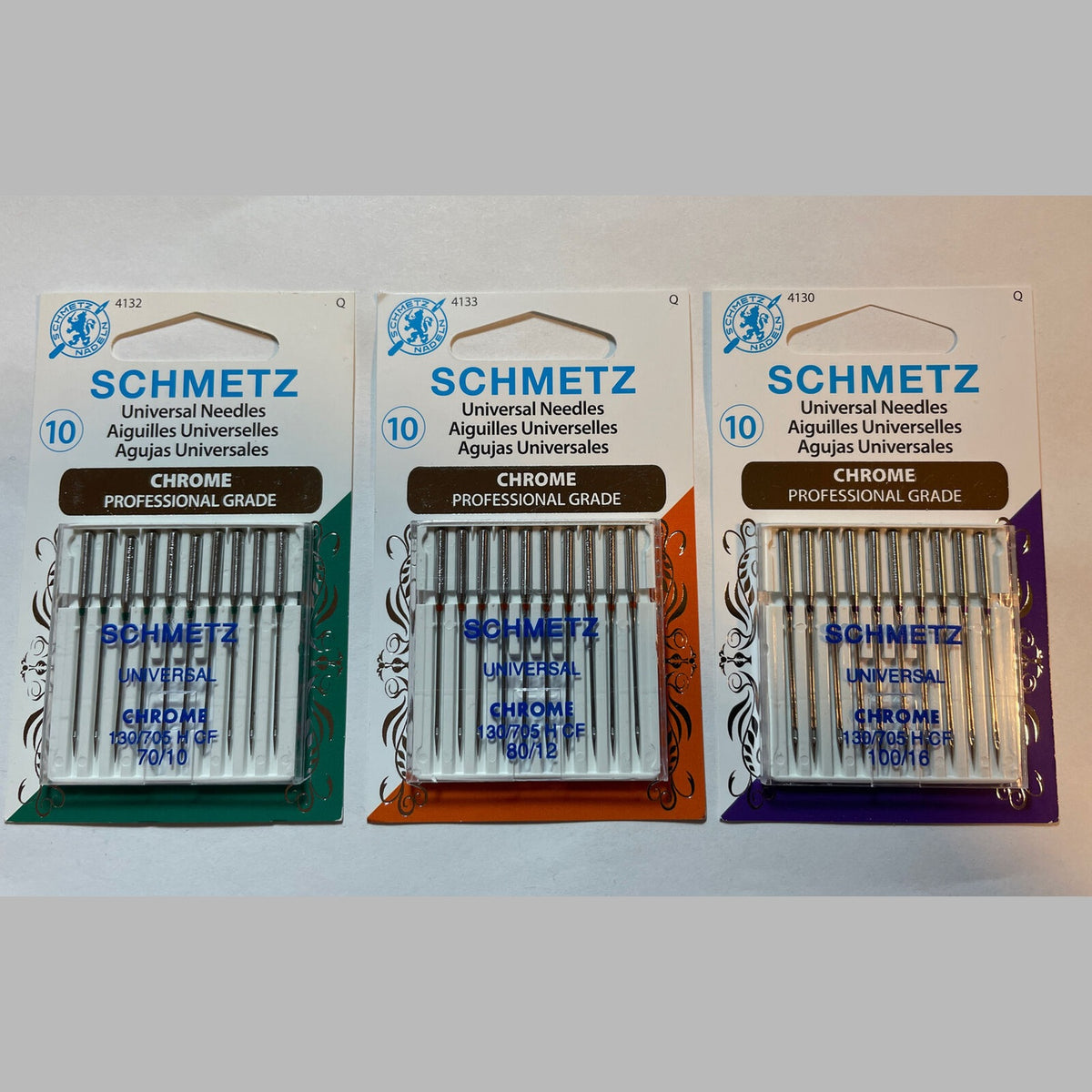 (3) Euro-Notions Schmetz Chrome Universal Machine Needles-Size Combo