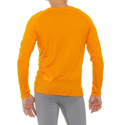$75 Smartwool Men’s Active Ultralight Long Sleeve Shirt-Summer Orange-Large -New