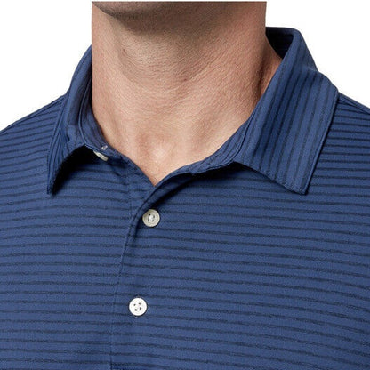 Walter Hagen Essential Texture Golf Polo Shirt Men's Size: Small- Navy Stripe